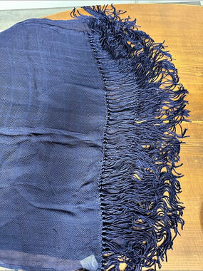 First Issue Fringe Scarf in Blue NWT